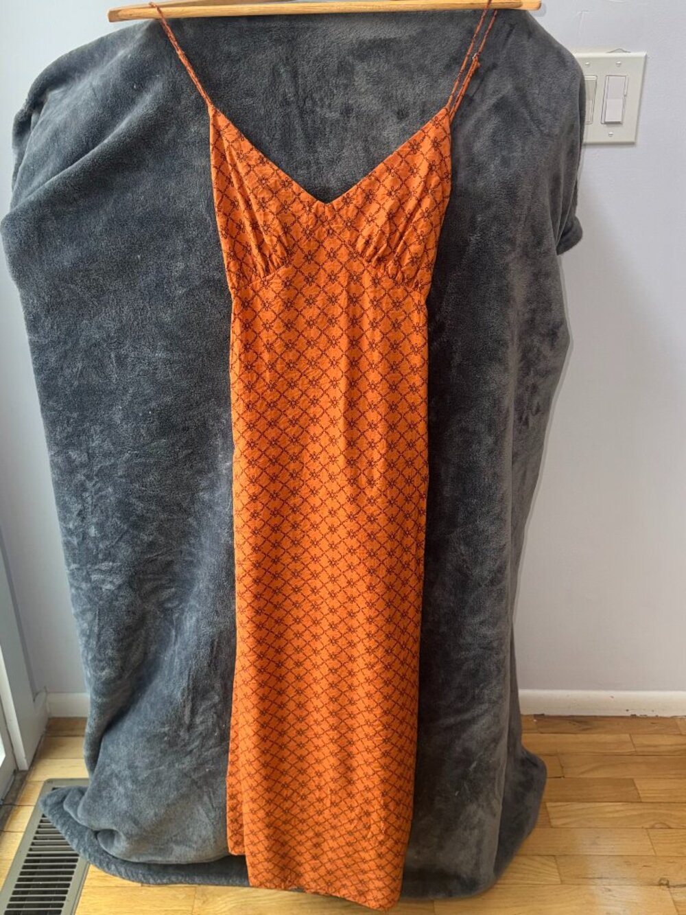 Madewell Burnt Orange Geometric Dress
